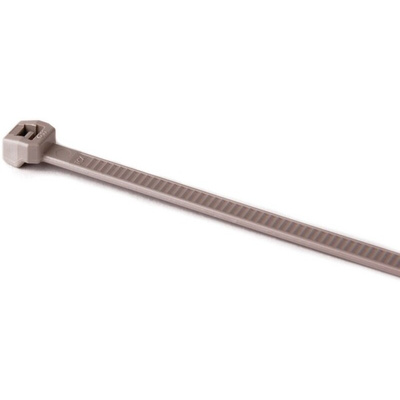 HellermannTyton Cable Tie, Releasable, 250mm x 4.65 mm, Beige