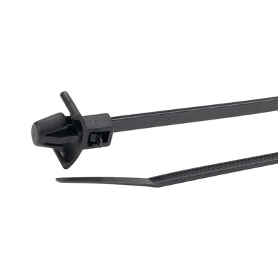 HellermannTyton Cable Tie, Releasable, 215mm x 4.6 mm, Black Polyamide 6.6 (PA66)