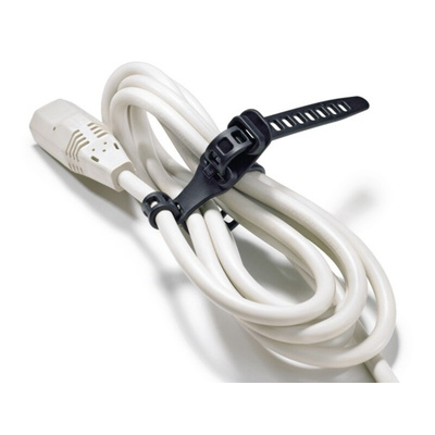 HellermannTyton Cable Ties, Releasable, 260mm x 11 mm, Black TPU