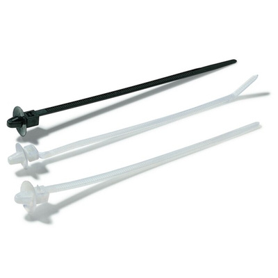 HellermannTyton Cable Ties, Releasable, 225mm x 5 mm, Black PA 6.6 Heatstabilised