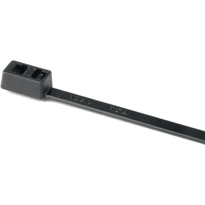 HellermannTyton Cable Tie, Releasable, 210mm x 4.7 mm, Black Polyamide 6.6 (PA66)