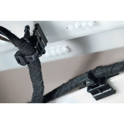 HellermannTyton Cable Tie, Releasable, 202mm x 4.6 mm, Black PA 6.6 Heatstabilised