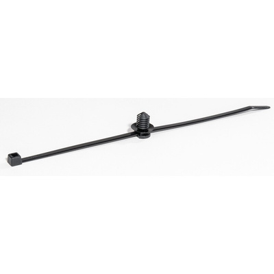 HellermannTyton Cable Ties, Releasable, 200mm x 4.6 mm, Black PA 6.6 Heatstabilised