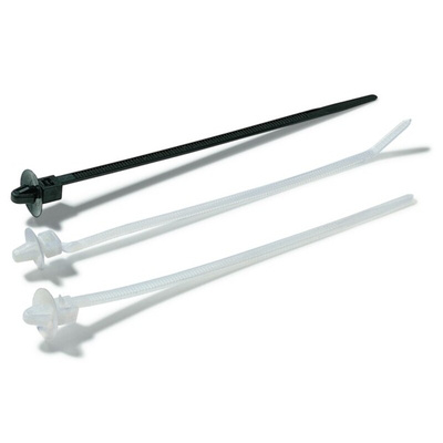 HellermannTyton Cable Ties, Releasable, 160mm x 5 mm, Black Polyamide 6.6 (PA66)