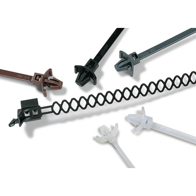 HellermannTyton Cable Ties, Releasable, 165mm x 4.6 mm, Black PA 6.6 Heatstabilised