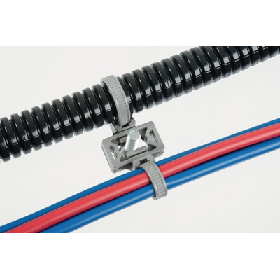 HellermannTyton Cable Tie, Releasable, 162mm x 4.6 mm, Black PA 6.6 Heatstabilised