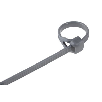 HellermannTyton Cable Tie, Releasable, 150mm x 3.3 mm, White Polyamide 6.6 (PA66), Pk-100pack