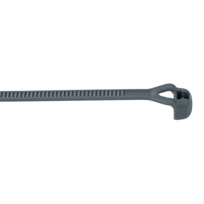 HellermannTyton Cable Tie, Releasable, 150mm x 3.3 mm, White Polyamide 6.6 (PA66), Pk-100pack