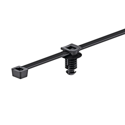 HellermannTyton Cable Tie, 150mm x 4.6 mm, Black Polyamide