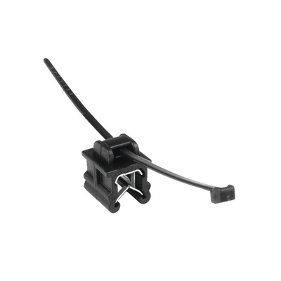 HellermannTyton Cable Tie, 100mm x 2.5 mm, Black Polyamide