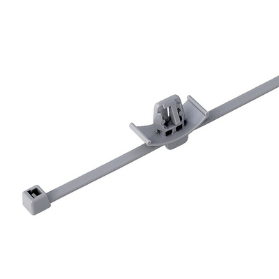 HellermannTyton Cable Tie, 202mm x 4.6 mm, Grey Polyamide, Pk-500pack
