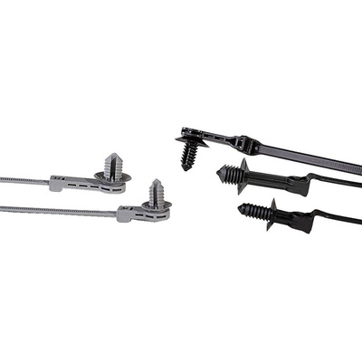 HellermannTyton Cable Ties, 234.2mm x 5.1 mm, Black Polyamide