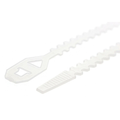 Essentra Cable Tie, Releasable, 150mm x 6.4 mm, Natural PP, Pk-100