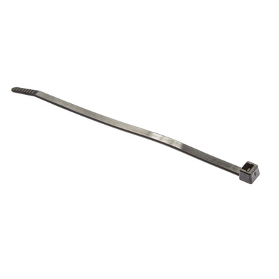 HellermannTyton Cable Tie, Inside Serrated, 150mm x 4.6 mm, Black Polyamide 6.6 (PA66), Pk-100