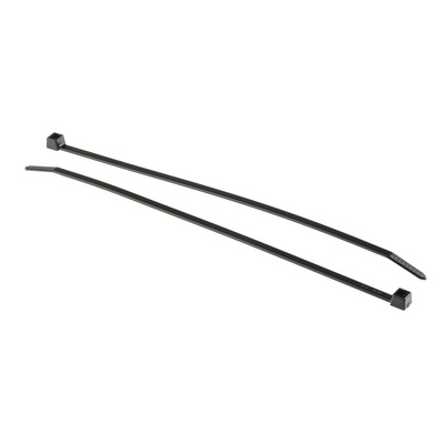 HellermannTyton Cable Tie, Inside Serrated, 210mm x 4.7 mm, Black Polyamide 6.6 (PA66), Pk-100