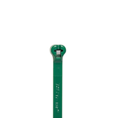 ABB Cable Ties, Cable Tray, 185mm x 4.9 mm, Green Nylon