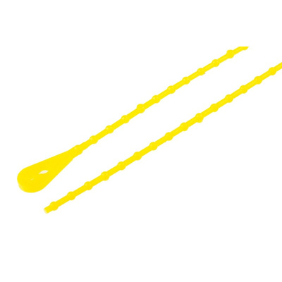 Essentra Cable Tie, Releasable, 222.3mm x 2.4 mm, Yellow Polypropylene, Pk-100