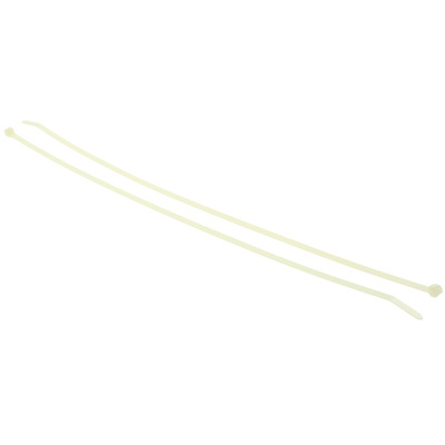 HellermannTyton Cable Tie, Inside Serrated, 390mm x 4.7 mm, Natural Polyamide 6.6 (PA66), Pk-100