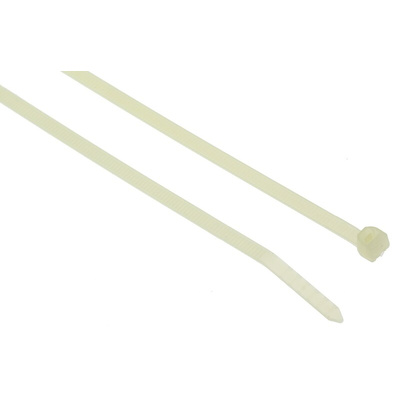 HellermannTyton Cable Tie, Inside Serrated, 390mm x 4.7 mm, Natural Polyamide 6.6 (PA66), Pk-100