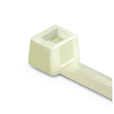 HellermannTyton Cable Tie, 225mm x 7.6 mm, Natural Polyamide 6.6 (PA66), Pk-50