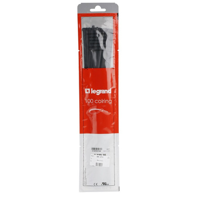 Legrand Cable Tie, 360mm x 3.5 mm, Black Nylon, Pk-100