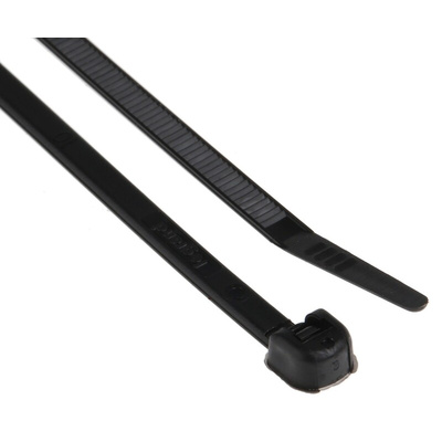 Legrand Cable Tie, 180mm x 3.5 mm, Black Nylon, Pk-100
