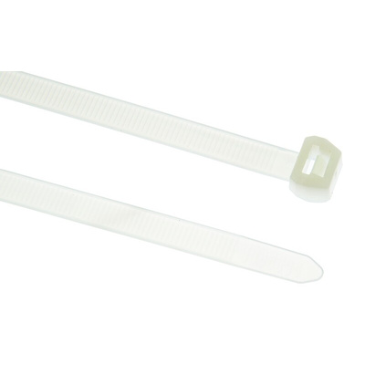 HellermannTyton Cable Tie, 385mm x 7.6 mm, Natural Polyamide 6.6 (PA66), Pk-100