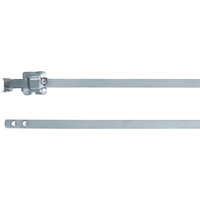 HellermannTyton Cable Tie, Releasable, 230mm x 5 mm, Metallic 316 Stainless Steel, Pk-100