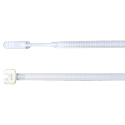 HellermannTyton Cable Tie, 290mm x 4.7 mm, Natural Polyamide 6.6 (PA66), Pk-100