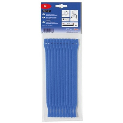 HellermannTyton Cable Tie, Hook and Loop, 1m x 13 mm, Blue PA (Loop), PP (Hook), Pk-1
