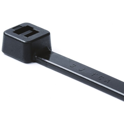 HellermannTyton Cable Tie, 252mm x 4.8 mm, Black Polyamide, Pk-100
