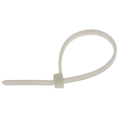 HellermannTyton Cable Tie, Heat Stabilised, 387mm x 7.6 mm, Natural Polyamide 6.6 (PA66), Pk-100