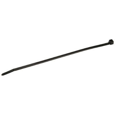 HellermannTyton Cable Tie, Inside Serrated, 387mm x 7.6 mm, Black Polyamide 6.6 (PA66), Pk-100
