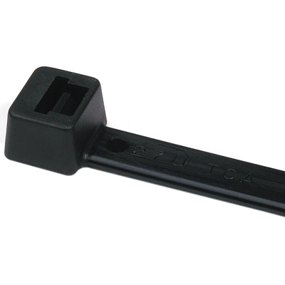 HellermannTyton Cable Tie, Inside Serrated, 445mm x 4.6 mm, Black Polyamide 6.6 (PA66), Pk-500