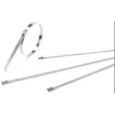 Thomas & Betts Cable Ties, Roller Ball, 680mm x 4.6 mm, Metallic 316 Stainless Steel, Pk-100