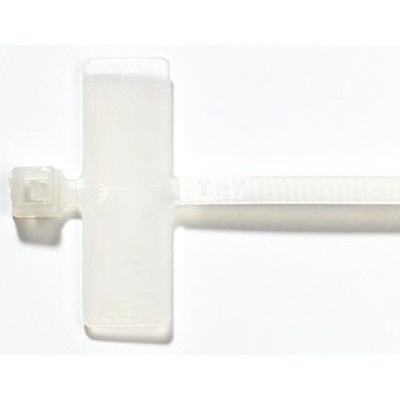Thomas & Betts Cable Ties, 102mm x 2.5 mm, Natural Nylon, Pk-100