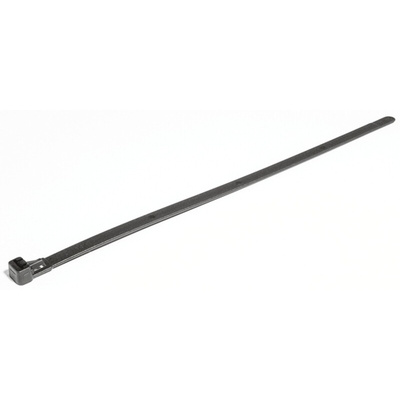 HellermannTyton Cable Tie, Releasable, 250mm x 7.6 mm, Black PA 6.6 UV Resistant, Pk-100