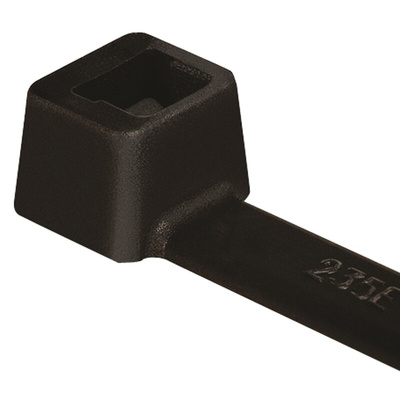 HellermannTyton Cable Tie, Standard, 300mm x 7.6 mm, Black Polyamide 6.6 (PA66), Pk-100