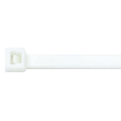 Thomas & Betts Cable Ties, Standard, 140mm x 3.5 mm, White Nylon, Pk-100