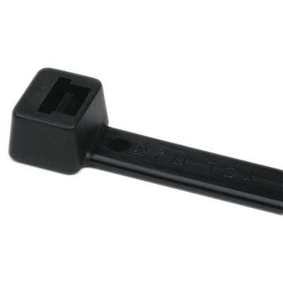 HellermannTyton Cable Tie, 365mm x 7.6 mm, Black Polyamide 6.6 (PA66), Pk-100