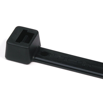 HellermannTyton Cable Tie, 390mm x 4.7 mm, Black Polyamide 6.6 (PA66), Pk-100