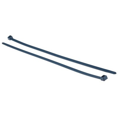 HellermannTyton Cable Tie, 387mm x 7.6 mm, Blue Metal Detectable, Pk-100