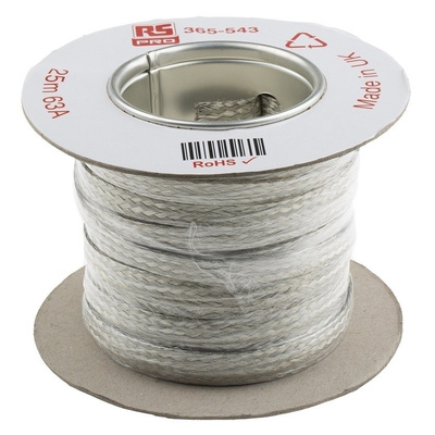 RS PRO Braided Copper Wire 63 A, 10 x 2 mm, 25m BS4109