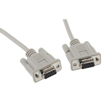Roline Female 9 Pin D-sub to Female 9 Pin D-sub Serial Cable, 1.8m