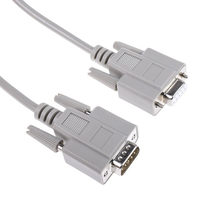 Phoenix Contact Male 9 Pin D-sub to Female 9 Pin D-sub Serial Cable, 5m PVC