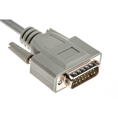 Phoenix Contact Male 15 Pin D-sub to Female 15 Pin D-sub Serial Cable, 5m PVC