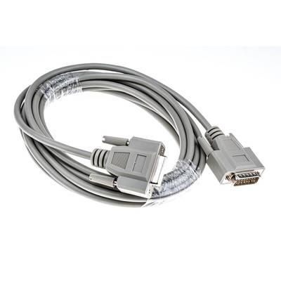 Phoenix Contact Male 15 Pin D-sub to Female 15 Pin D-sub Serial Cable, 5m PVC