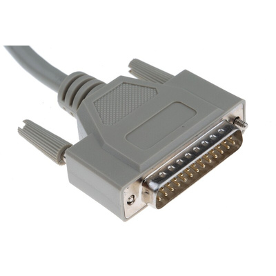 Phoenix Contact Male 25 Pin D-sub to Female 25 Pin D-sub Serial Cable, 1m PVC