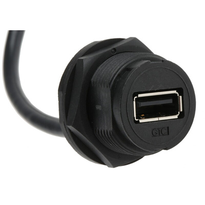 RS PRO USB 2.0 Cable, Female USB A to Male USB A USB Extension Cable, 200mm