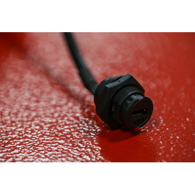 RS PRO USB 2.0 Cable, Female Micro USB AB to Male USB B Cable, 200mm